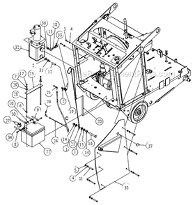 Page J Diagram and Parts List for MK-4036KB  MK Diamond Concrete Saw
